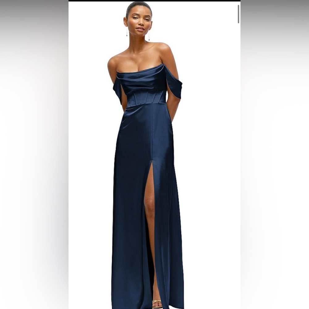 NWT- After-six A-LINE SATIN MAXI DRESS
